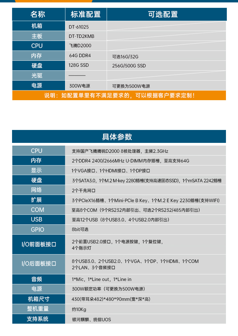 國產化飛騰2U工控機,信息安全工業電腦主機,DT-61025-TD2KMB.jpg