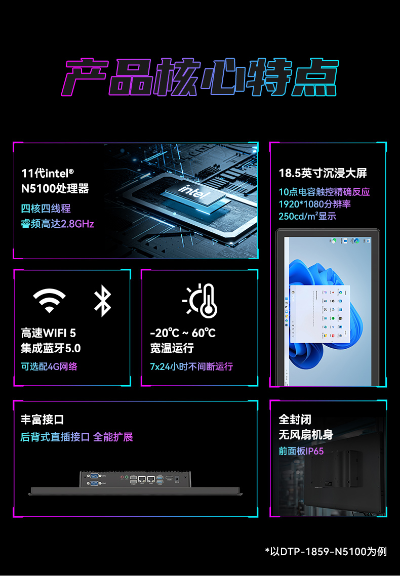 18.5寸工業一體機,工業平板電腦廠家,DTP-1859-N5100.jpg